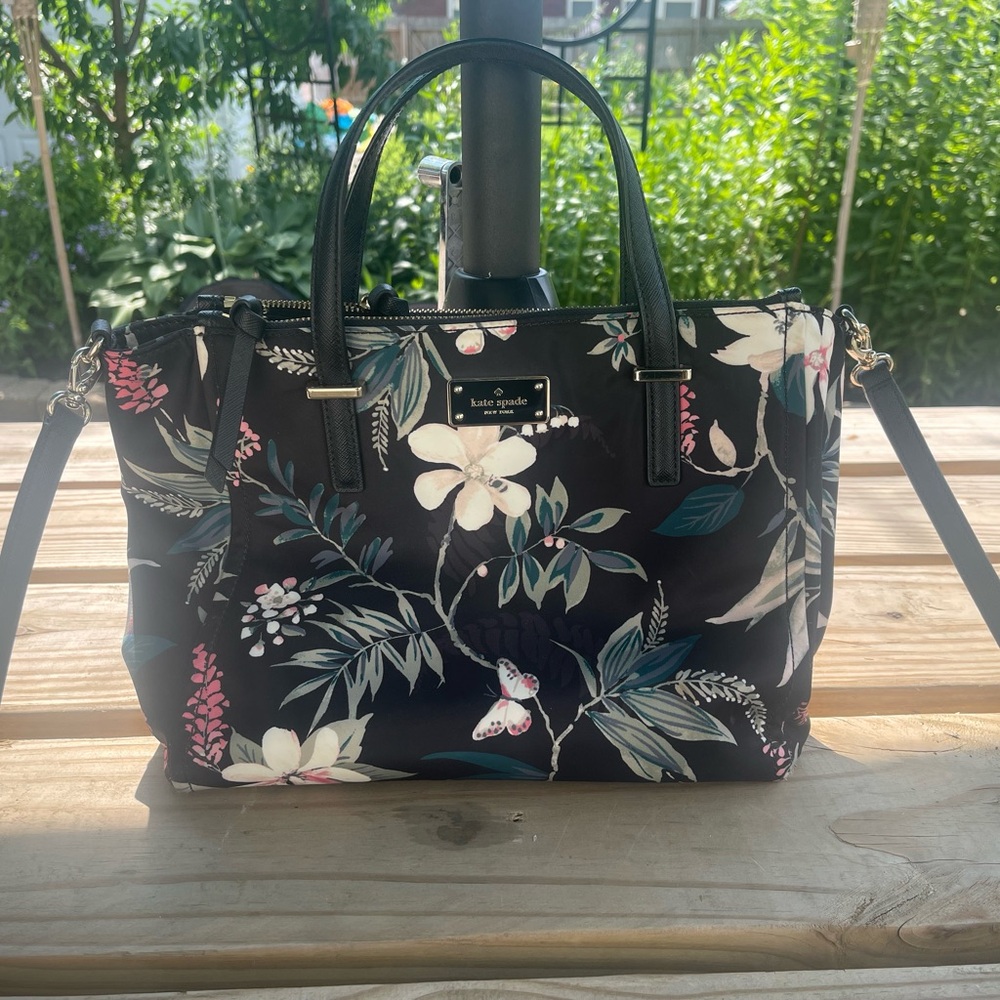 Kate Spade nylon Botanical tote with wallet
